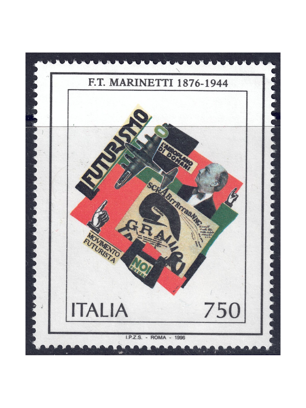 ITALIA 1996 Filippo Tommaso Marinetti MNH**