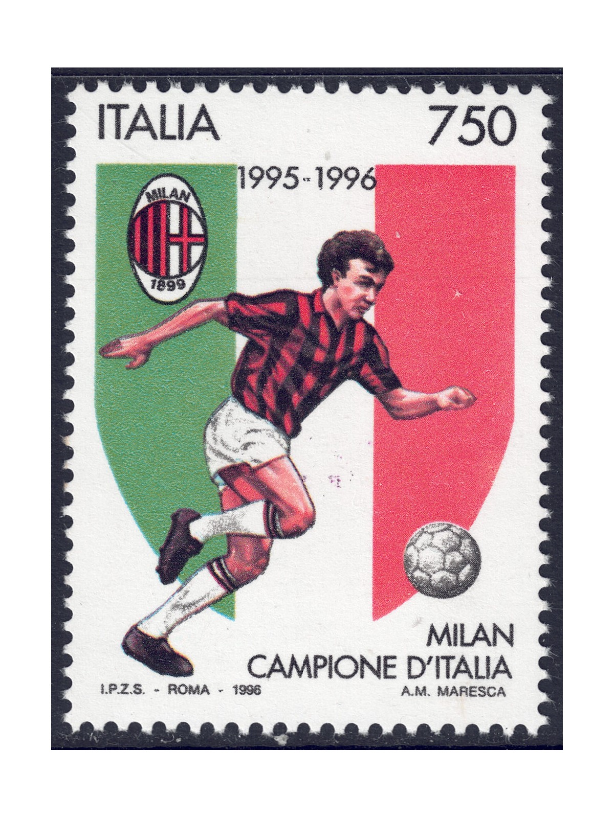 ITALIA 1996 Milan campione d'Italia MNH**