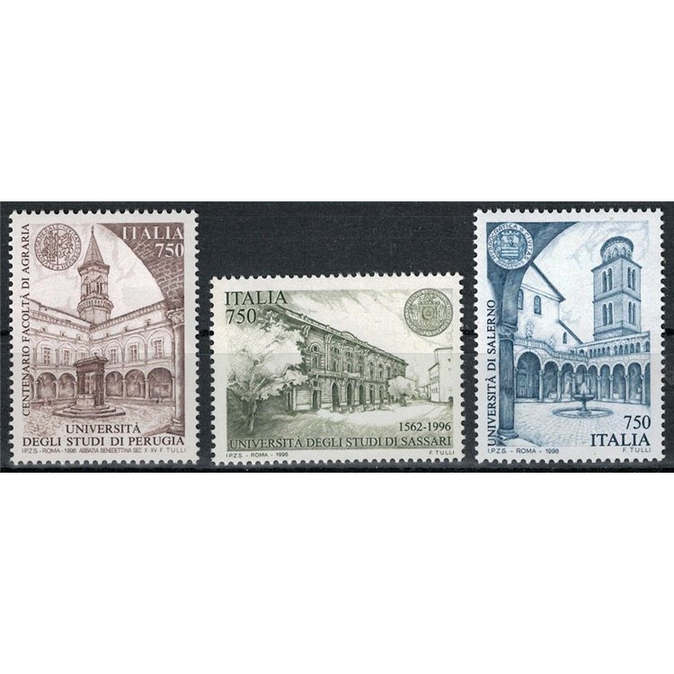 ITALY 1996 Universities 3v MNH**