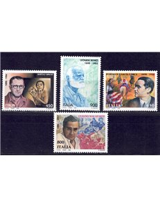 ITALY 1998 Famous Writers 4v MNH**