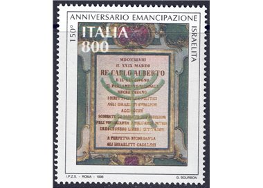 ITALY 1998 Emancipation of the Jews MNH**