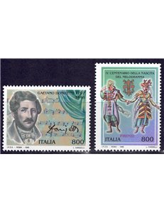 ITALY 1998 Melodrama and Donizetti 2v MNH**
