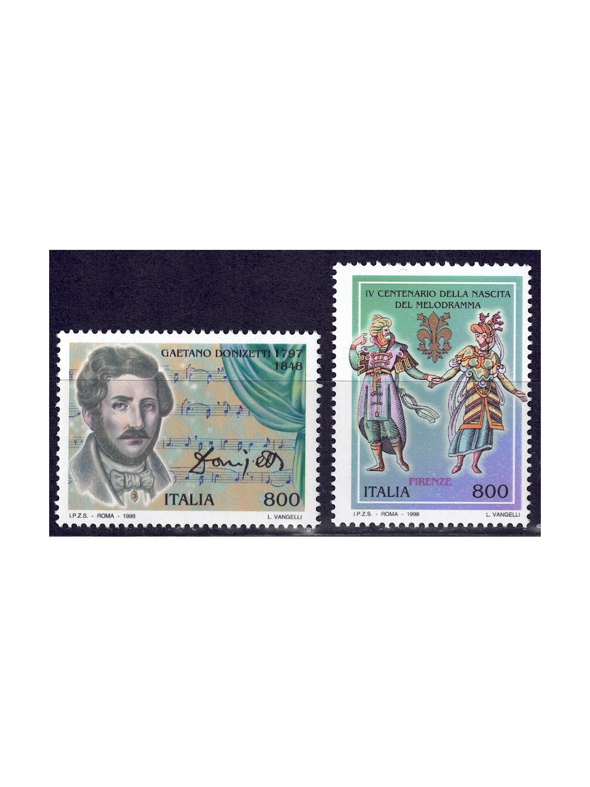 ITALY 1998 Melodrama and Donizetti 2v MNH**