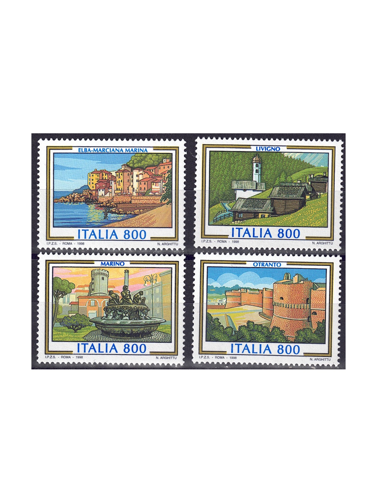 ITALY 1998 Tourism 4v MNH**
