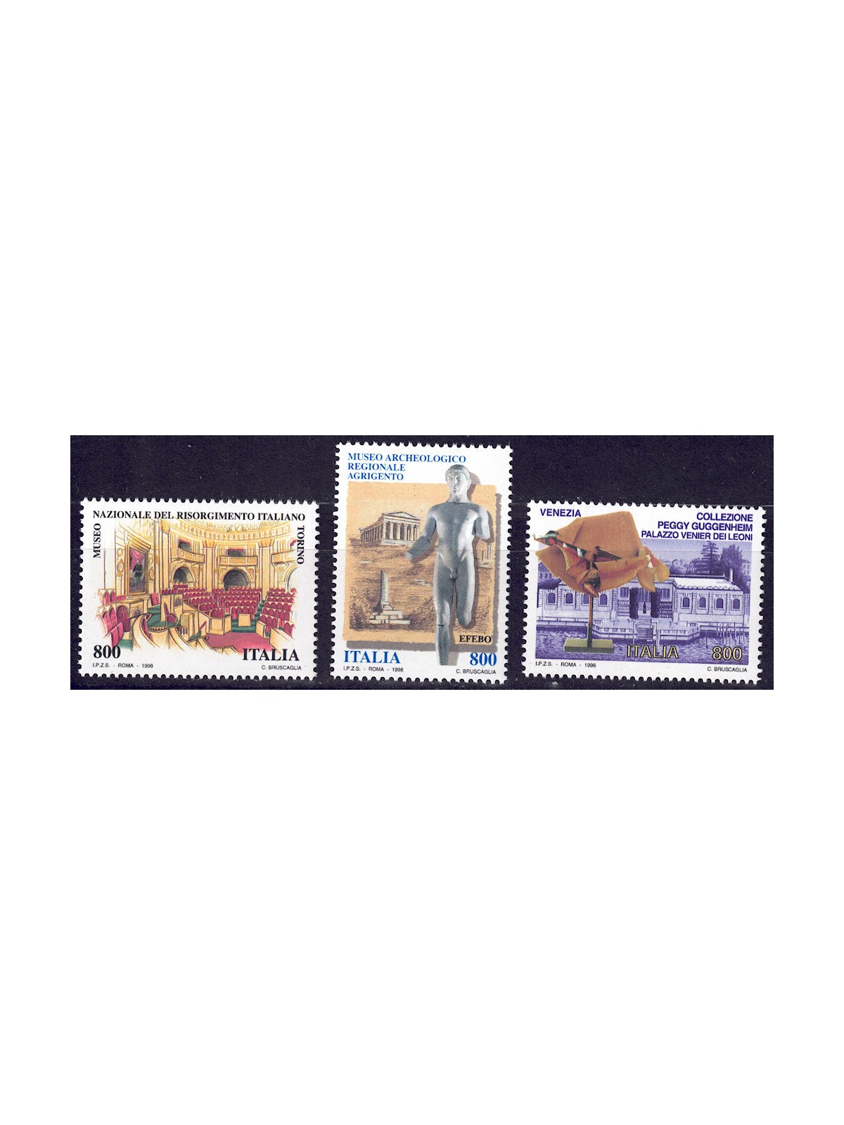 ITALY 1998 National Museums 3v MNH**