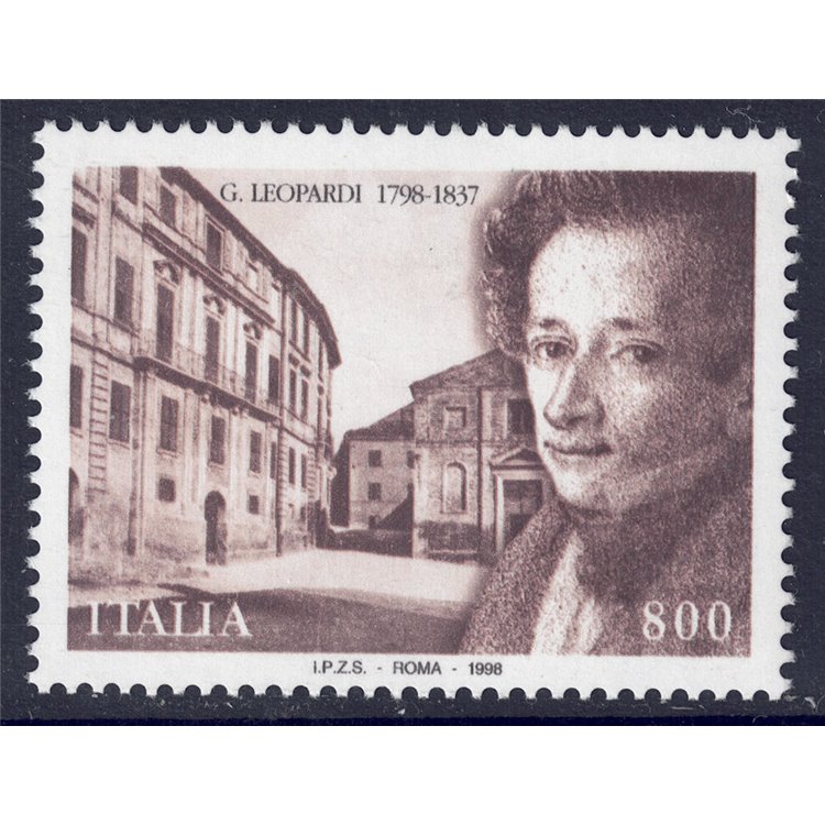 ITALIA 1998 Giacomo Leopardi MNH**