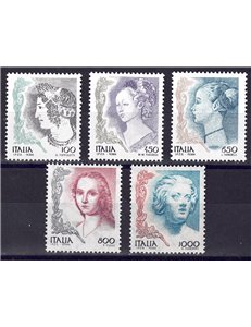 ITALY 1998 Women in Art 5v MNH**