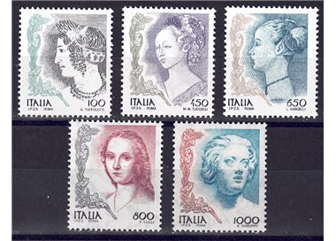 ITALY 1998 Women in Art 5v MNH**