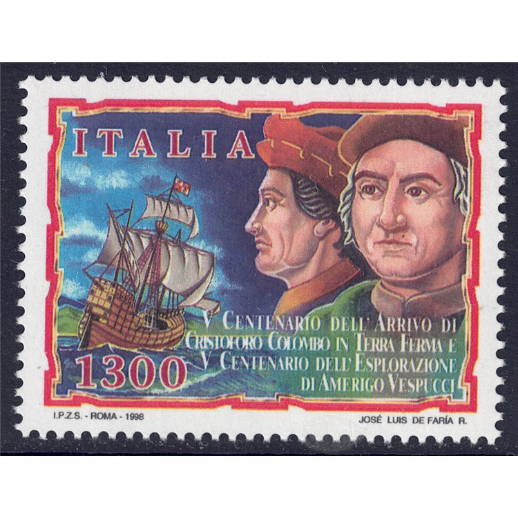 ITALY 1998 Christopher Columbus and Amerigo Vespucci MNH**