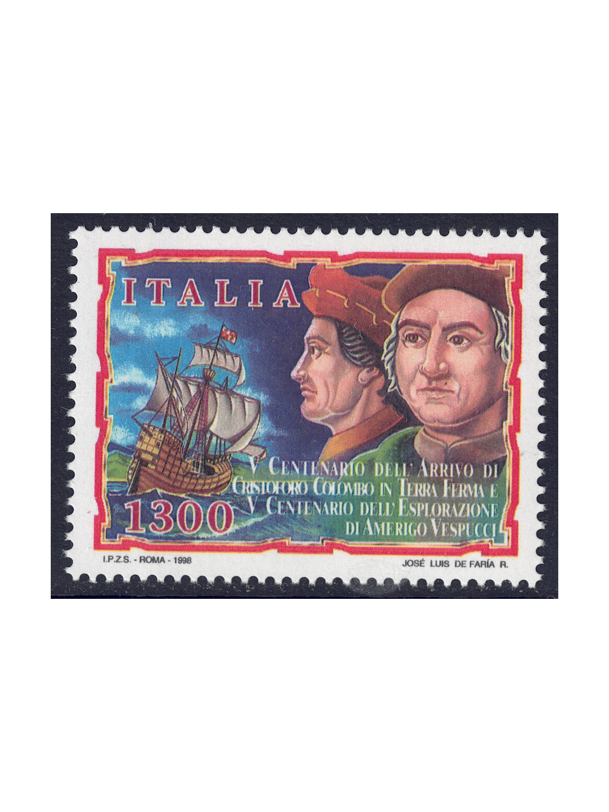 ITALIA 1998 Cristoforo Colombo e Amerigo Vespucci MNH**