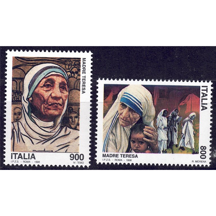 ITALY 1998 Mother Teresa 2v MNH**