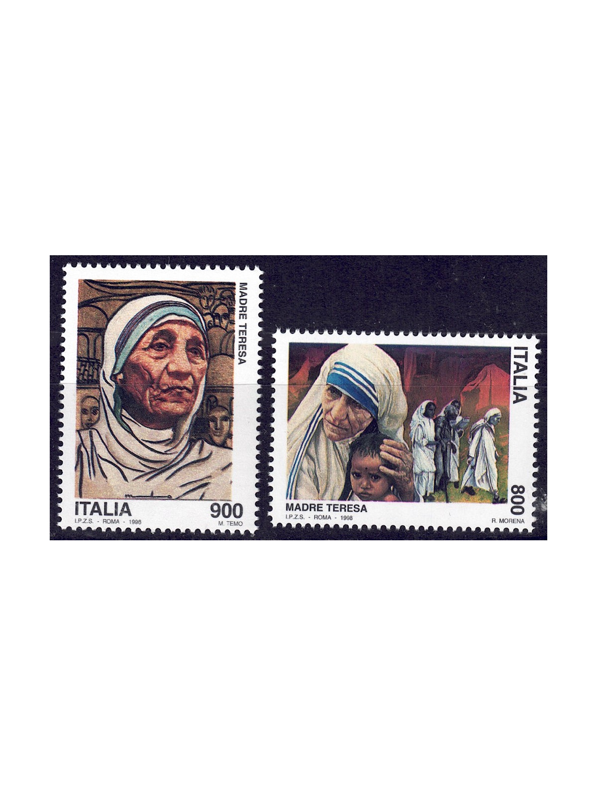 ITALIA 1998 Madre Teresa 2v MNH**