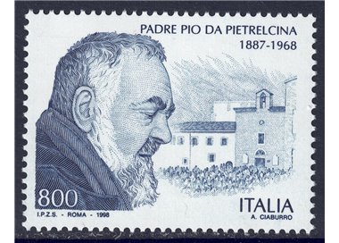 ITALY 1998 Padre Pio MNH**