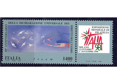 ITALY 1998 Human Rights MNH**