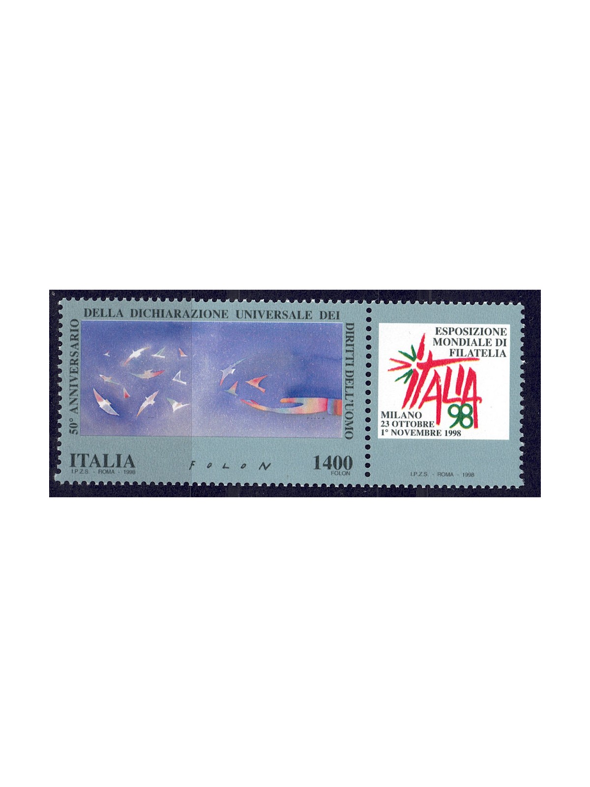 ITALIA 1998 I Diritti dell'uomo MNH**