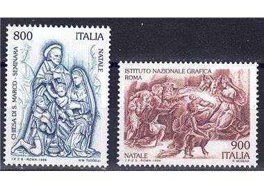 ITALIA 1998 Natale 2v MNH**