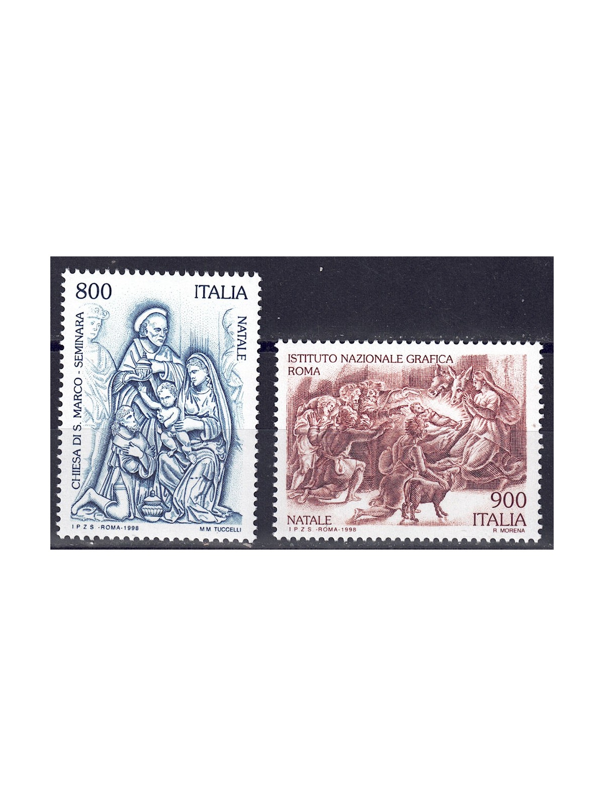 ITALY 1998 Christmas 2v MNH**