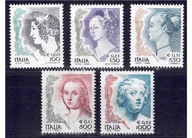 ITALY 1999 Women in Art 5v MNH**