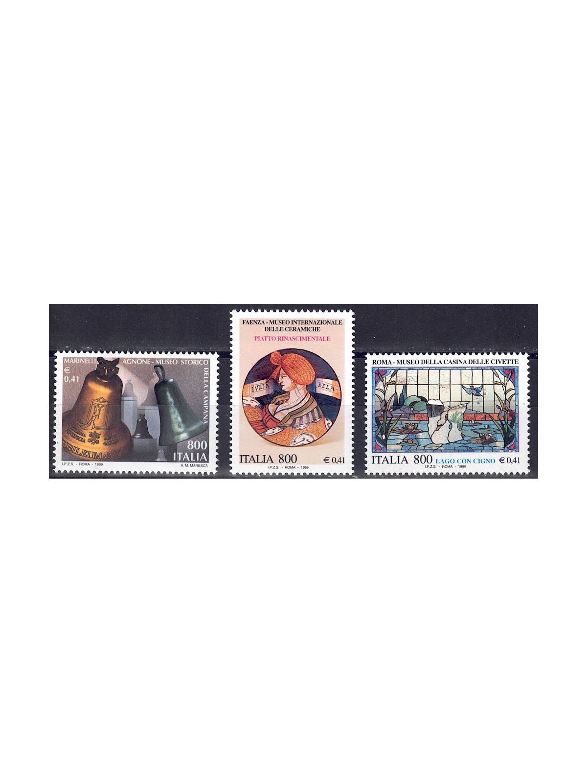 ITALIA 1999 Musei Nazionali 3v MNH**