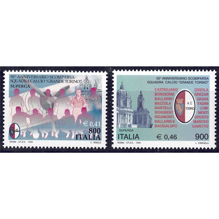 ITALY 1999 Grande Torino 2v MNH**