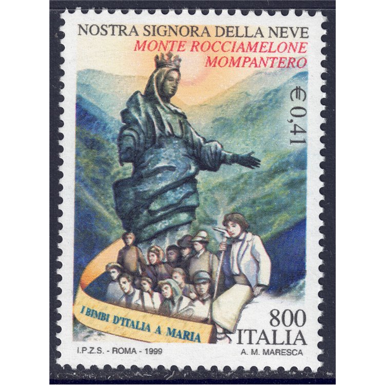 ITALIA 1999 Nostra Signora della Neve MNH**