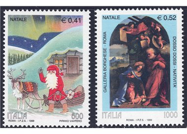 ITALIA 1999 Natale 2v MNH**
