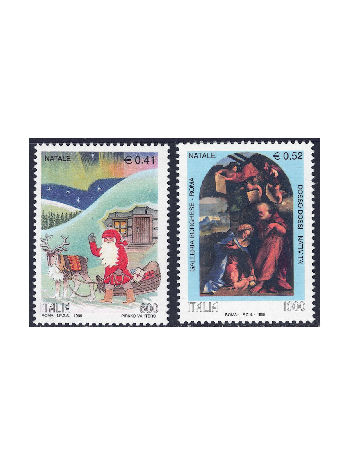 ITALIA 1999 Natale 2v MNH**