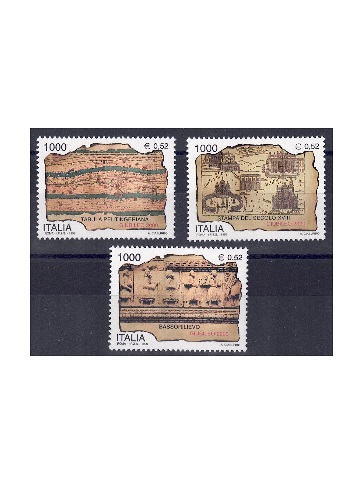 ITALY 1999 Preparing for the Jubilee 3v MNH**