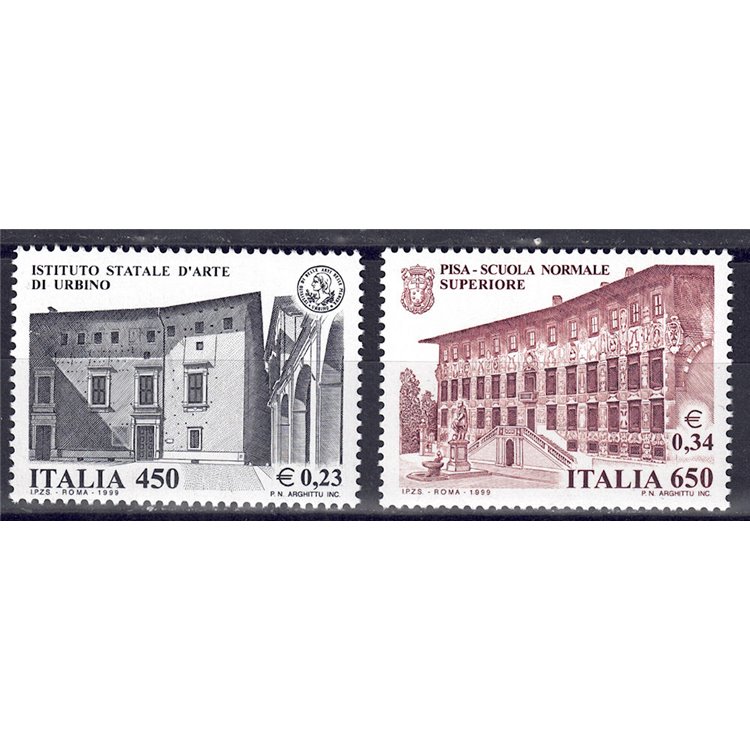 ITALIA 1999 Scuole e università 2v MNH**