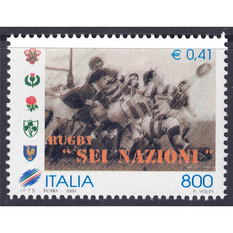 ITALIA 2000 Torneo di rugby MNH**