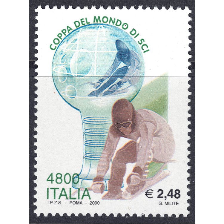 ITALIA 2000 Mondiali di sci MNH**