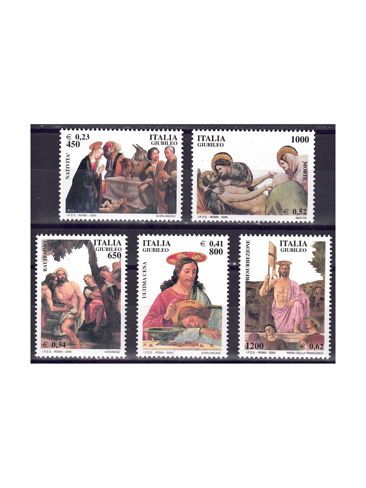 ITALIA 2000 La vita di Gesù 5v MNH**