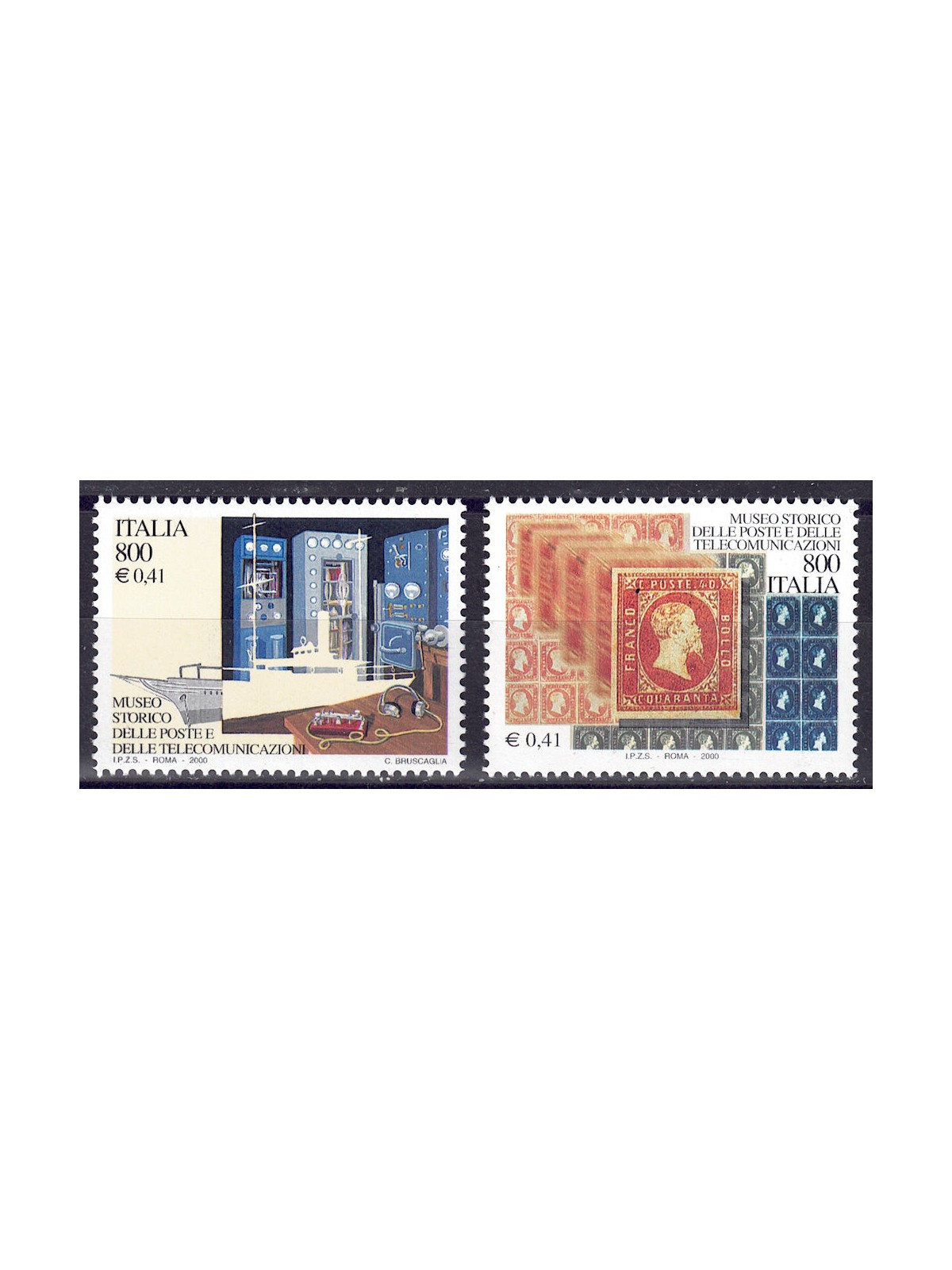 ITALY 2000 Postal Museum 2v MNH**