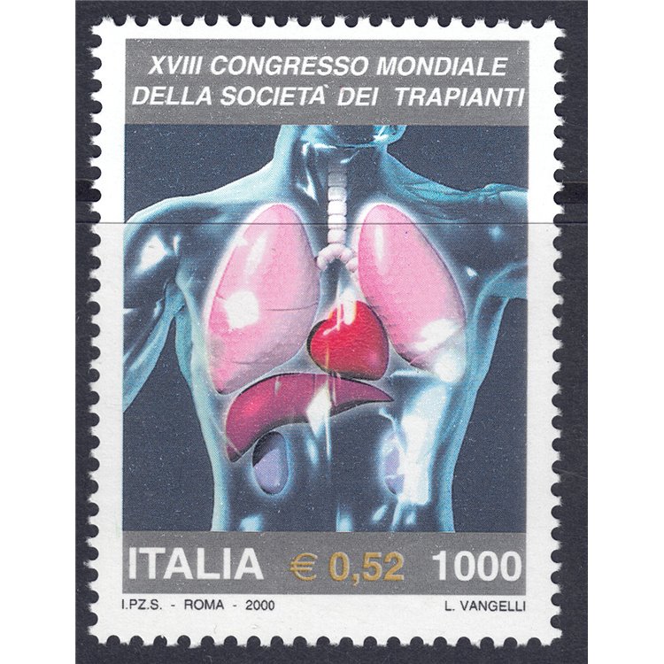 ITALY 2000 Transplant Society MNH**