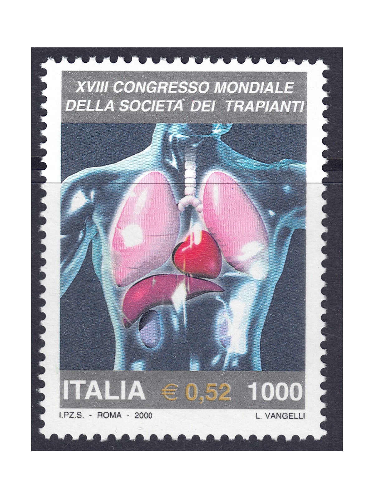 ITALIA 2000 Società dei Trapianti MNH**