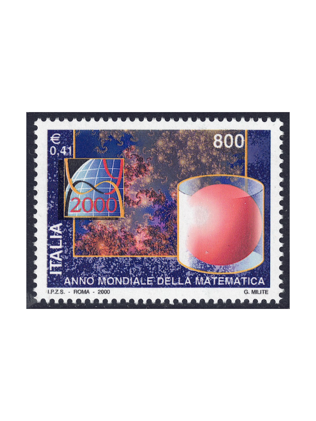 ITALY 2000 Year of Mathematics MNH**