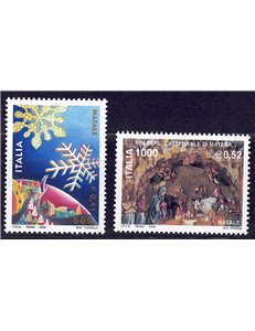 ITALIA 2000 Natale 2v MNH**