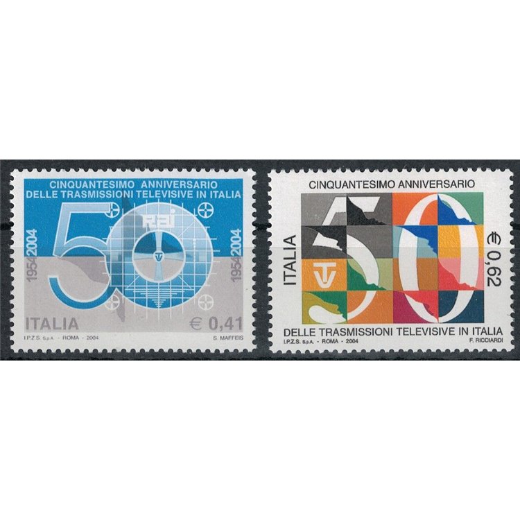 ITALIA 2004 Televisione Italiana 2v MNH**