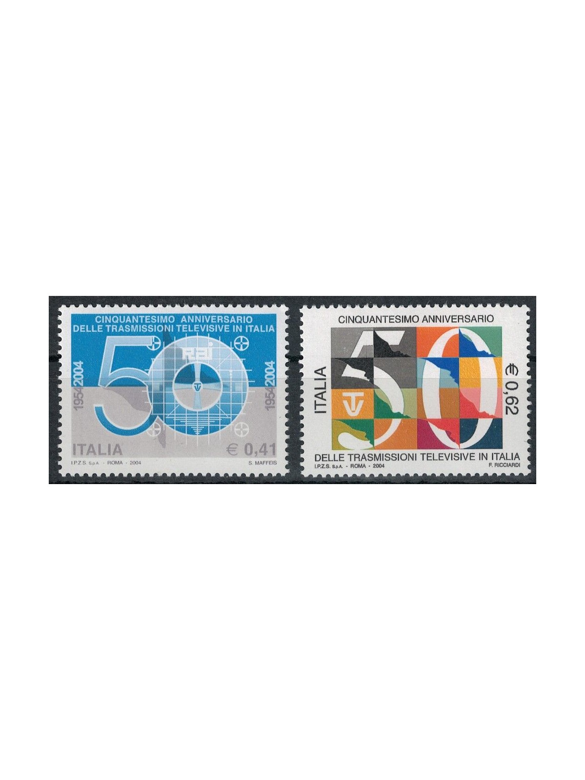 ITALIA 2004 Televisione Italiana 2v MNH**