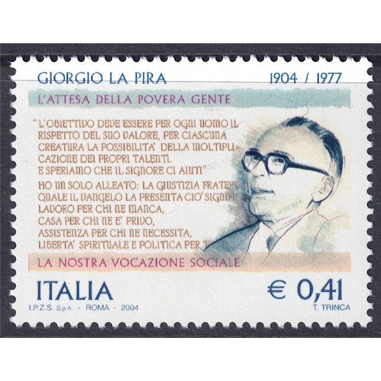 ITALY 2004 Giorgio La Pira MNH**
