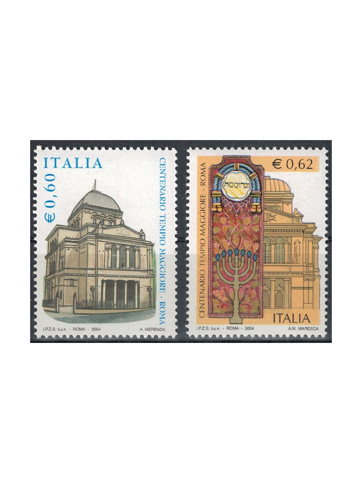 ITALIA 2004 Tempio Maggiore 2v MNH**