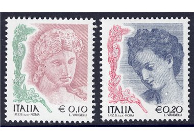 ITALY 2004 Women in art €0.10 + €0.20 2v MNH**