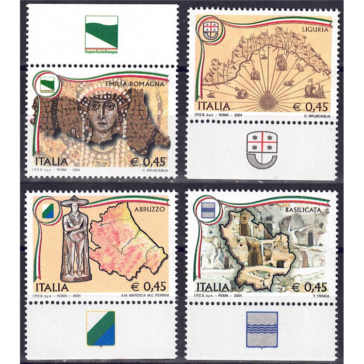 ITALY 2004 Regions of Italy ca 4v MNH**