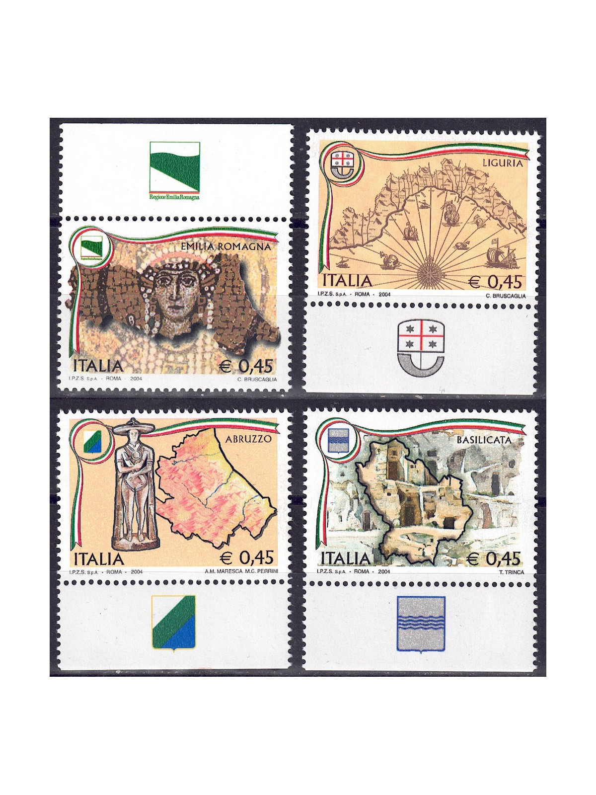 ITALIA 2004 Regioni d'Italia ca 4v MNH**
