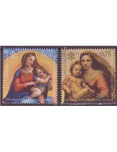 VATICANO 2012 Madonna di Foligno e Madonna Sistina 2v MNH**