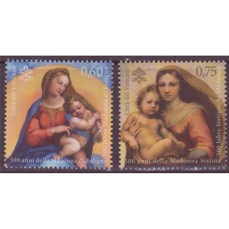 VATICANO 2012 Madonna di Foligno e Madonna Sistina 2v MNH**