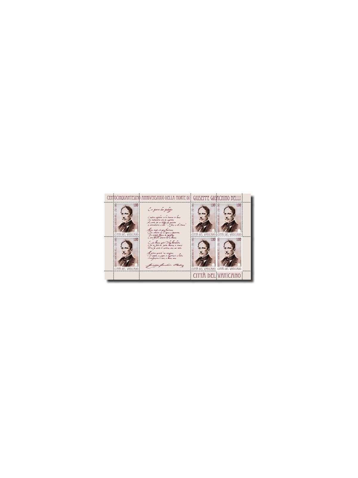 VATICANO 2013 Gioacchino Belli MF MNH**