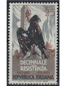 ITALIA 1954 Anniversario Resistenza MNH**
