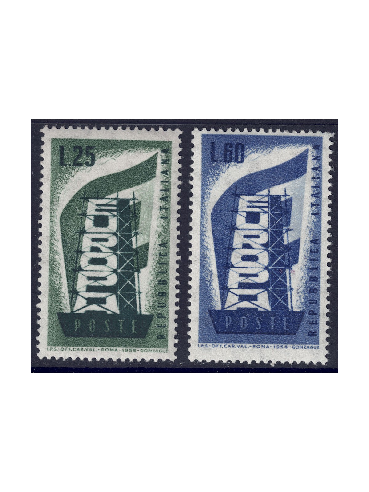 ITALY 1956 Europe 2v MNH**