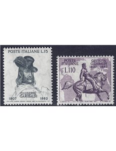 ITALIA 1957 Giuseppe Garibaldi 2v MNH**